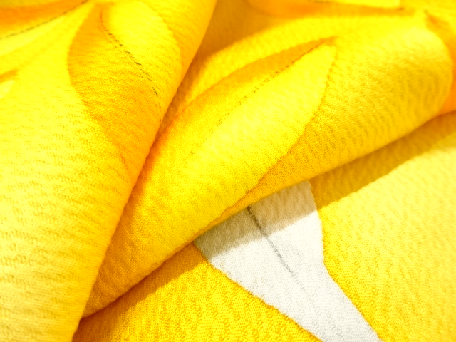  草葉模様小紋着物